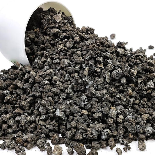 Black Horticultural Lava Rocks for Plants, 5lb Succulents Cactus Bonsai Soil Volcanic Rocks for Aquarium Outdoor Decorative Stones for Craft Projects, Vase Fillers