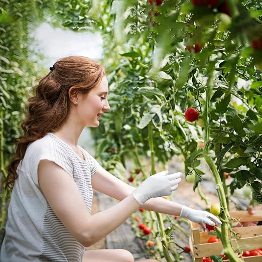 Kebada W1 Work Gloves for Men and Women, PU Coated Safety Gloves with Grip, Touchscreen, Ideal for Warehouse Package Handling, Construction, Gardening, White X-Large