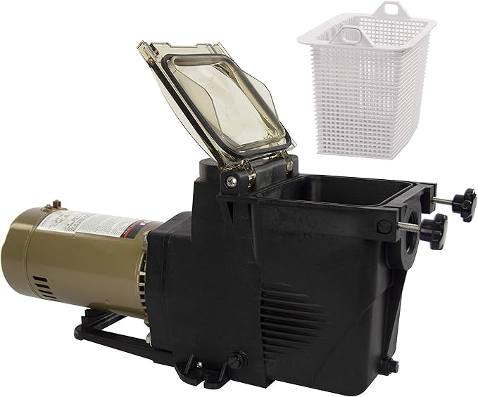 Rx Clear Ultimate Niagara 3/4 HP Pool Pump for Inground Swimming Pools | 56 Frame | 115/230 Volt | 8.5/4.3 Amps | Corrosion Proof | Large See-Through Strainer Cover