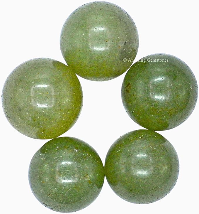 Amazing Gemstone Green Aventurine Crystal Ball - 1 Inches Crystal Sphere Meditation Balls for Witchcraft and Decorative Balls - Crystals and Healing Stones Beginners Gift (Pack of 1)