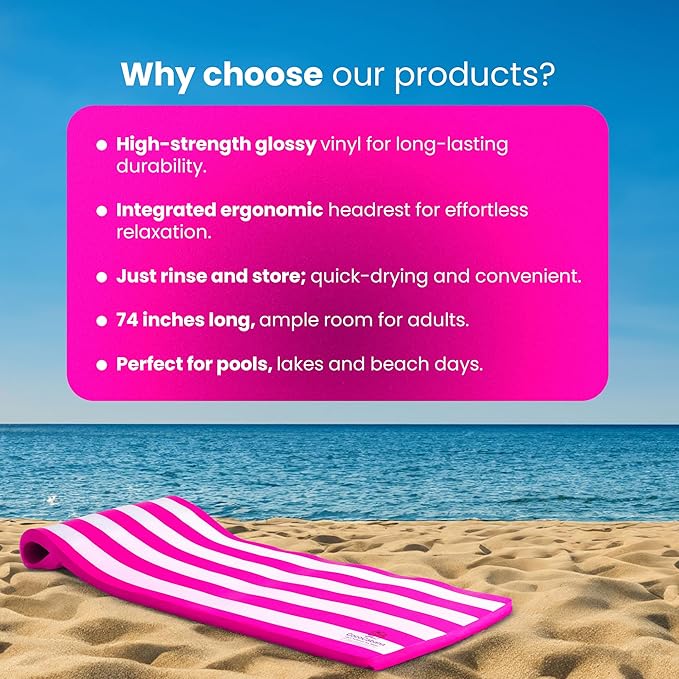 Cococabana 74 inch Foam Float for Pools & Lakes Vinyl Foam Pool Floats