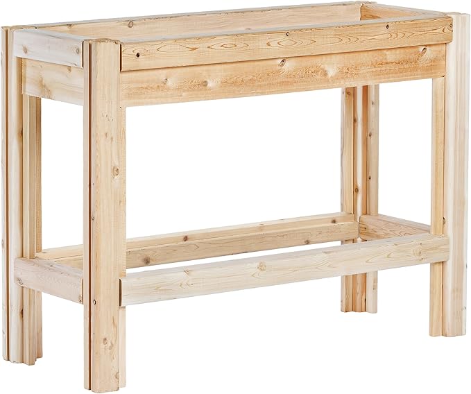 Greenes Fence Six Bucket Cedar Storage Shelves, 44 in. x 16 in. x 30 in. - Made in USA with North American Cedar