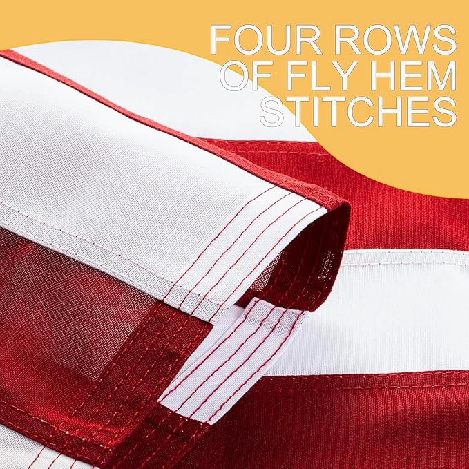 American Flag 5x8ft Ultra Durable for Outside, TearProof Spun Polyester, Embroidered Stars, Brass Grommets, Perfect for Outdoor US Flag, Show Your Patriotism with Long-Lasting Quality