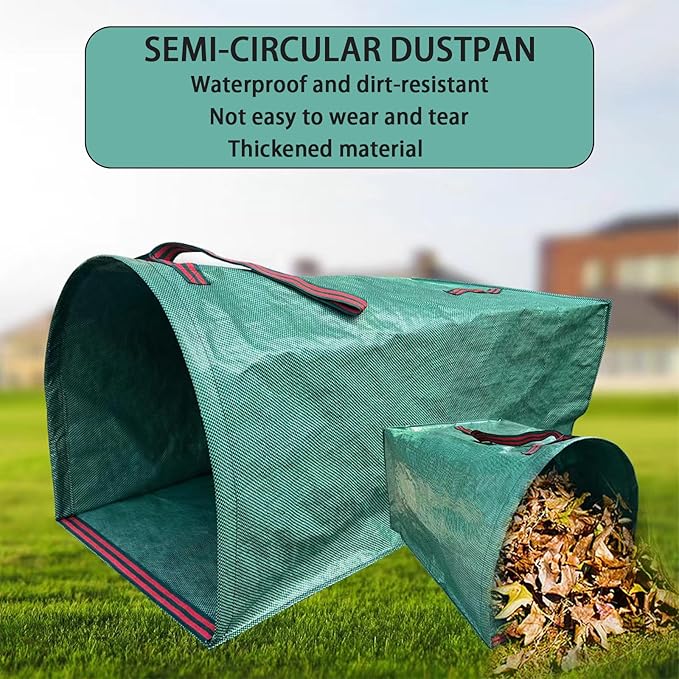 Leaf Dustpan, Leaf Collector, Large Yard Dustpan-Type Lawn and Leaf Bags Reusable, Leaves Collector, Garden Bags for Leaves, Debris, Grass, Clippings, Lawn Trash 71Gallon