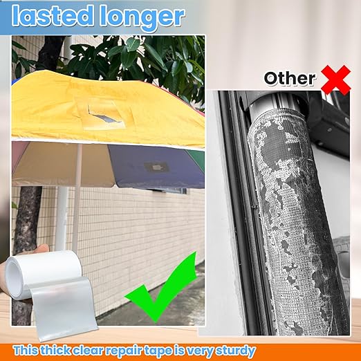 3.15" x 5' TPU Waterproof Tape for Repair Inflatables, Heavy Duty Patch Kit for Tent, Pool Float, RV Roof, Duct