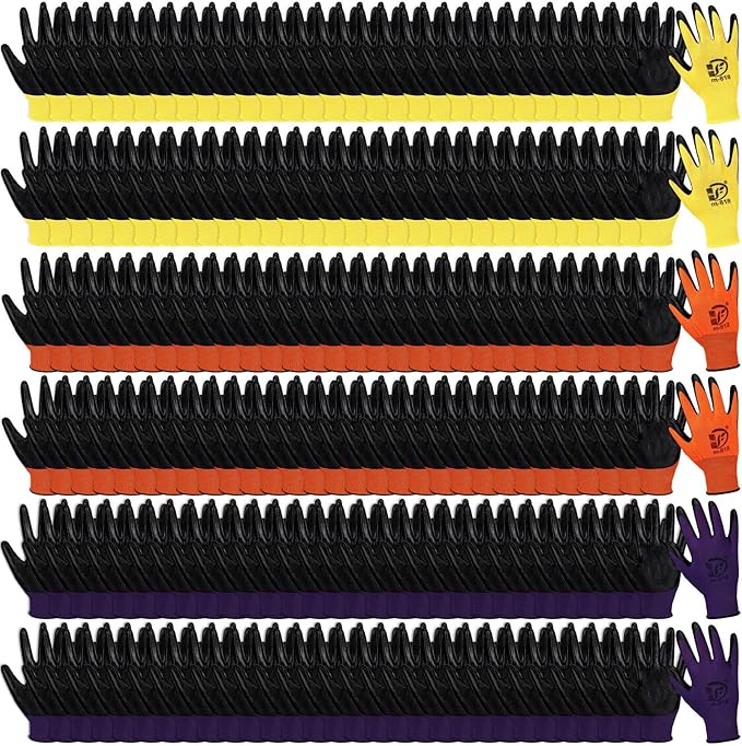 Gardening Gloves for Men Women Breathable Rubber Coated Working Gloves for Gardening, 9.1 Inch