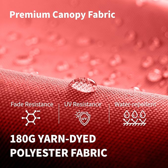 15FT Double Sided Patio Umbrella with Base Included Large Outdoor Market Umbrella with Crank Handle, UV Resistant Canopy, Sturdy Frame for Garden, Poolside, Deck, Red
