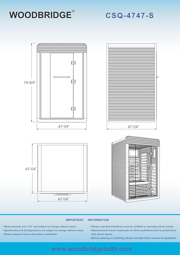 Woodbridge Infrared Home Sauna Room 2 Person Hemlock Wooden Indoor Sauna,7 Carbon 2230W/120V Heaters,with Led Color Therapy Light,Bluetooth Speaker,Tempered Glass,Touch-Tone Keypad and A Top Vent