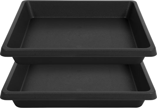 20 Inch Square Plant Saucer 2 Pack, Extra-Deep Large Plastic Plant Saucers, Plant Water Catcher Tray, Flower Pot Saucers, Plant Drip Trays, Saucers for Potted Plants Indoor and Outdoor