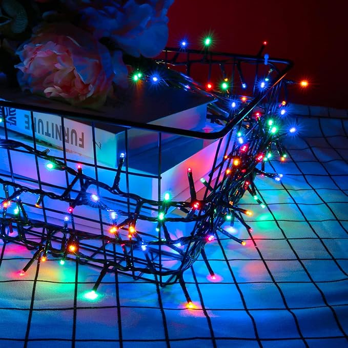 AWQ 1000 LED 82 ft Christmas Cluster Lights Christmas String Lights Decoration Lights for Xmas Home Garden Wedding Party Xmas Tree Bedroom Indoor Outdoor Decor (1000, Multicolor)