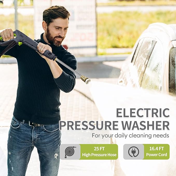 Pressure Washer 4800PSI-MAX-2.6GPH Power Washer with 4 Quick Connect Nozzles, High Pressure Cleaning Machine with Foam Cannon for Cars/Fences/Driveways/Home Cleaning