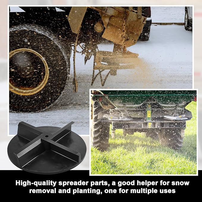 12" Diameter Truck Salt Spreader Part, Spreader Spinner Disk Compatible with Tgs03 and Tgs07 Spreaders Replacement