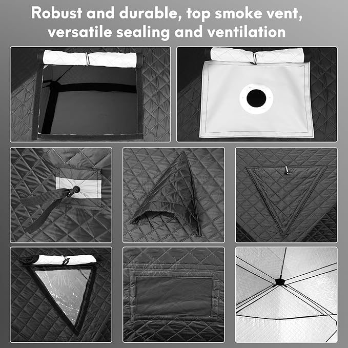 WILLOWYBE Portale Outdoor Sauna Set with Sauna Tent, Sauna Wood Stove for Dry Sauna, Cooking for Family and Friends