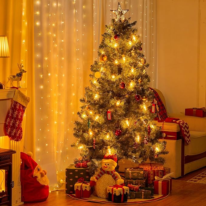 Minetom C9 Clear Christmas String Lights, 25FT 25 Blubs Bright & Warm Outdoor Christmas Lights, Long Life C9 String Lights for Tree Patio Gazebo Wreath, White Wire