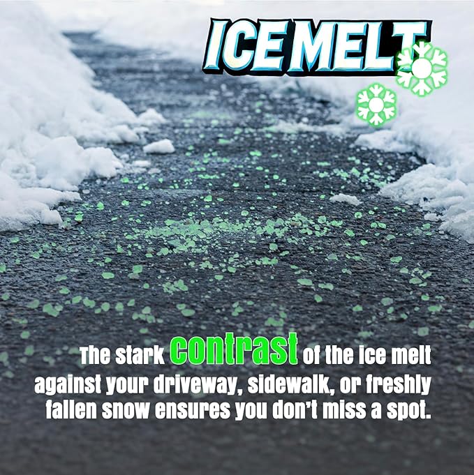 Ice and Snow Melt 8 lb Bag CMA Blended Magnesium Chloride Ice Melter Effective Snow and Ice Removal Effective Below Zero Degrees (Green)