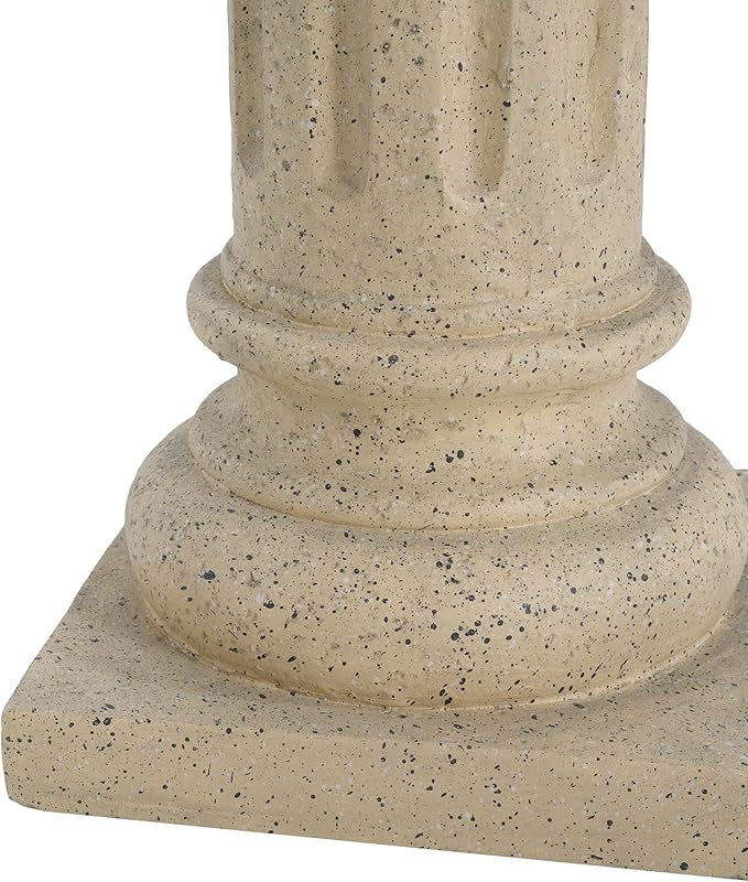 Decorative Roman Column Pedestal Column Plant Stand, Vintage European Style Classical Garden Pillar, Indoor Outdoor Decor, Pedestal Columns Plants Standing for Entryway Garden Yard Home (Sand/26.25"H)