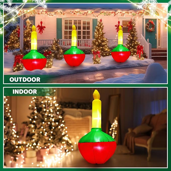Soulchen 5ft Christmas Inflatable Bubble Light Outdoor Decorations Backyard Inflatables Bubble Light Built-in LED Lighted Christmas Blow up for Yard Garden Lawn Holiday Party Decor