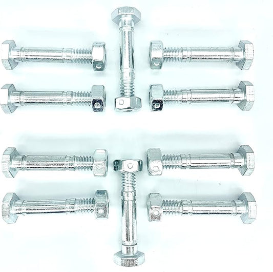 Replaces Shear Pins and Nuts for Ariens 532005 53200500 510016 51001600 Snow throwers(10 Pack)