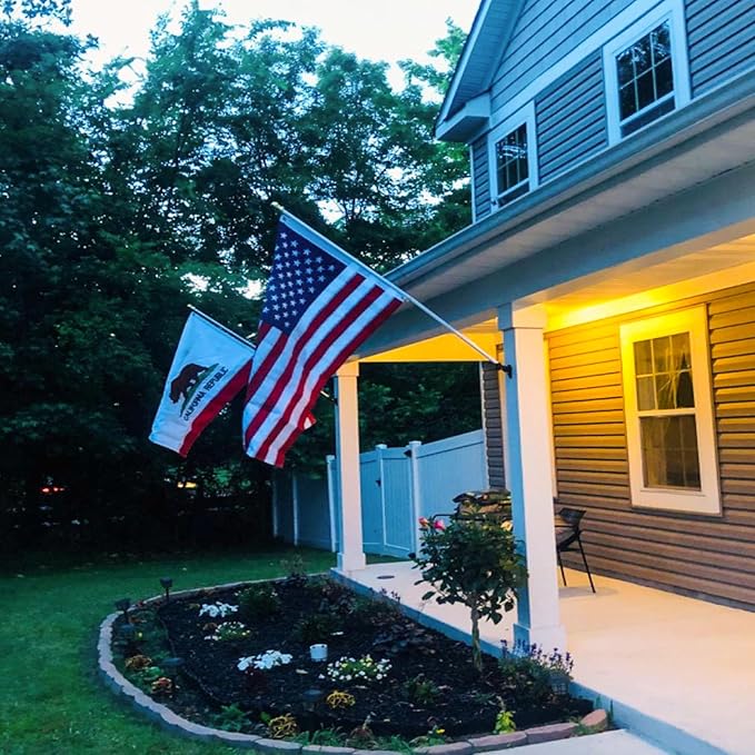 California Republic State Flag 3x5 Outdoor Heavy Duty Double Sided 340D Nylon Vivid Color Anti-Fading with 2 Brass Grommets for Home/Company/Indoor Outdoor Decoration