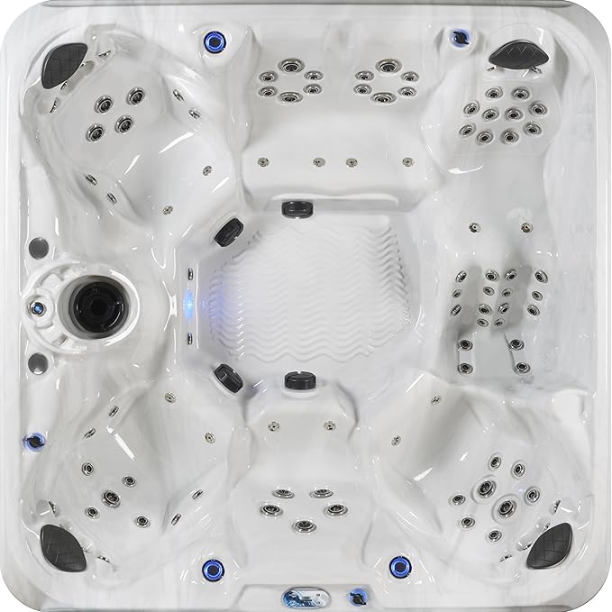 Amplified 100-Jet 6-Person Lounger Spa with Bluetooth Stereo and 3 Pumps by Essential Hot Tubs