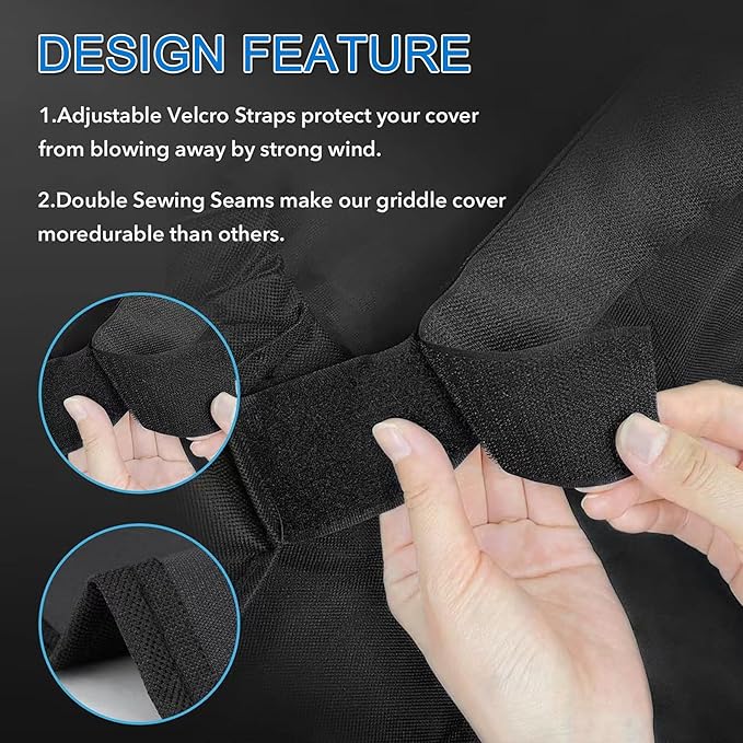 Grill Cover for Weber 28" Slate Rust-Resistant Griddle, Webber 28 in Griddle 3 Burner Flat Top Gas Grill Cover Waterproof Heavy Duty Accessories, Black