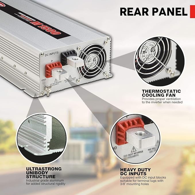 Tundra M Series - Truck Power Inverter - Modified Sine Wave 2000W / 12 Volts DC to 120 Volts AC - M2000