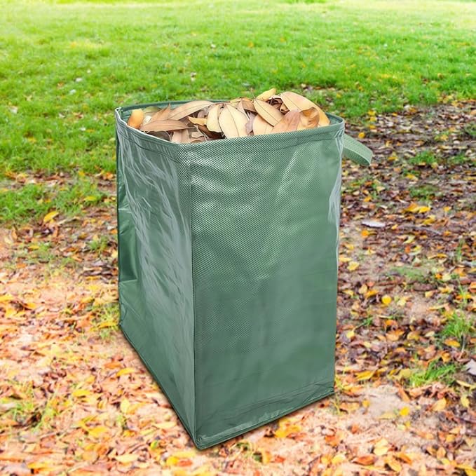 2 Pcs 53 Gallon Reusable Lawn Bags, Yard Waste Container with Easy Sweep Leaf Collector PP Material, Large Capacity, Foldable, Ideal for Leaves, Branches, and Grass Clippings