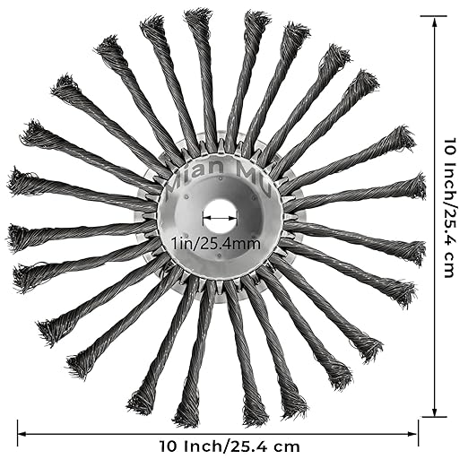 10 Inch Steel Wire Trimmer Head – Universal Weed Eater Attachment for Stihl, Dewalt, Milwaukee & More – Indestructible Weed Wacker Wire Brush Cutter Head for Lawn & Garden