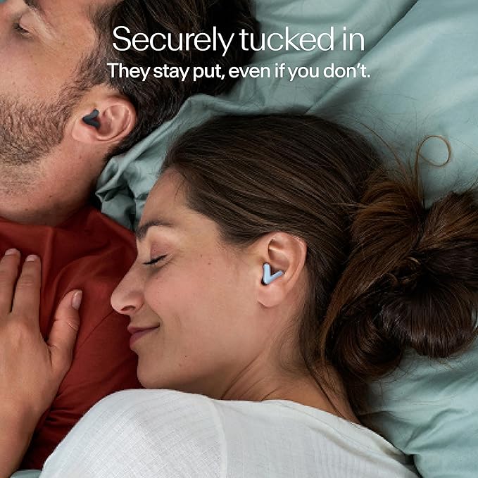 Alpine Silence Earplugs for Sleep, Focus & Travel - V-Shape Snug Fit & Soft Oval Tips – 4 Sizes XS/S/M/L - Comfortable, Reusable Hearing Protection - 22dB – Blue