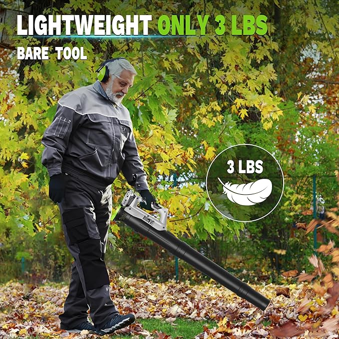 Cordless String Trimmer + Leaf Blower + Hedge Trimmer Combo 20V Ultra-Lightweight Garden Tool Set, 400 CFM Electric Blower & 18-Inch Bush Trimmers & 12-Inch Weed Wacker with Battery & Charger