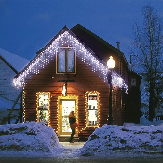 304 LED Outdoor Waterproof String Lights for Christmas, Wedding & Party Decor - 8 Modes, Cool White