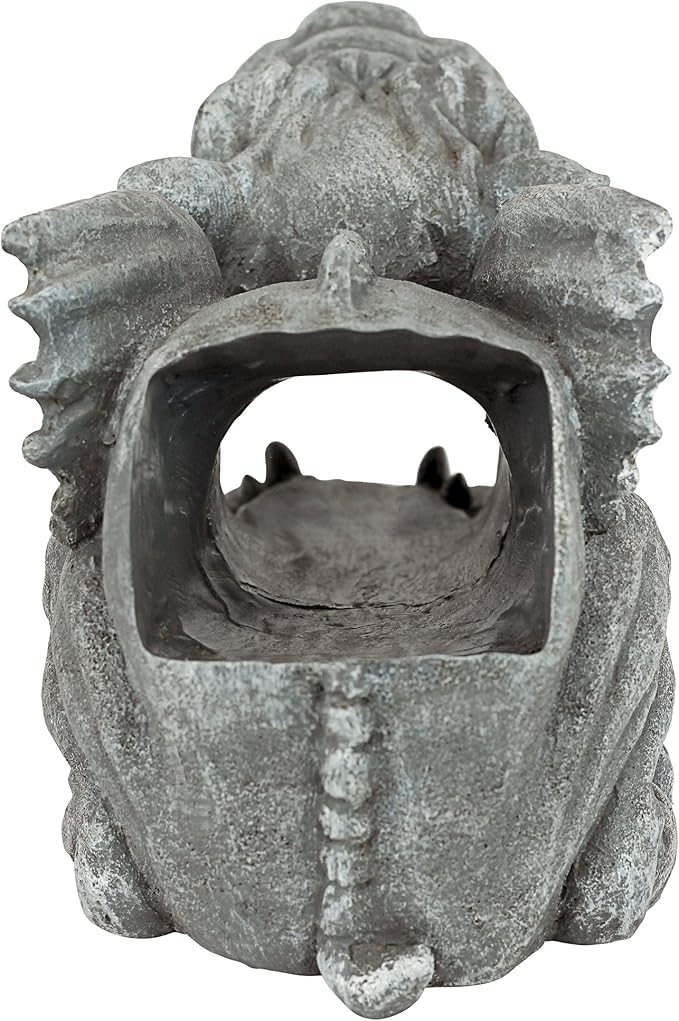 Design Toscano Roland the Gothic Gargoyle Gutter Guardian Rain Downspout Extension Outdoor Statue, 10 Inch Long, Cast Stone Resin, Grey Stone Finish