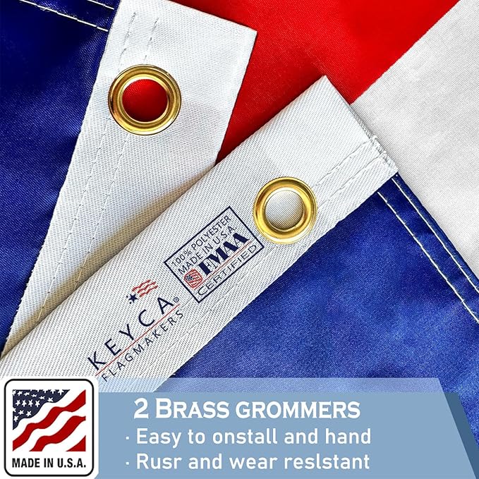 Texas State Flag 2x3 FT Made in The USA- Heavy Duty Vibrant Colours Double Sided Texas TX Flag with 2 Brass Grommets for Home/Company/Indoor Outdoor Decoration