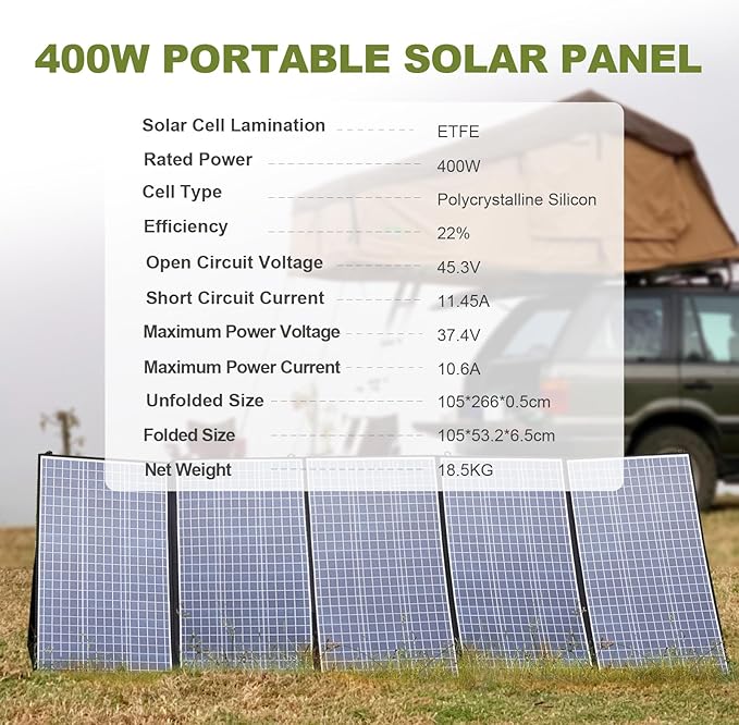 ALLPOWERS R1500 LITE 1600W/1056Wh & 3500+ Cycle LiFePO4 Battery with 4xAC Outlets, 650W MPPT, and UPS <15ms for Home, RV, Outdoor. (R1500 LITE+SP037-400W)