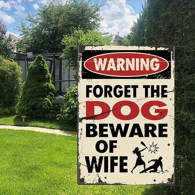 Funny Dog Garden Flags for Outside Dog Lover Home Farmhouse Holiday Outside Outdoor Lawn Decorations Yard Flag Double Sided 12x18 Inch