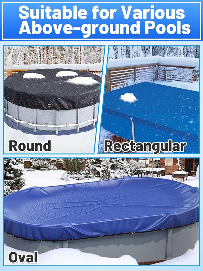 164ft Pool Cover Cable & Heavy Duty Winch Kit - Upgraded Zinc Alloy Spring Loaded Ratchet & Plastic Coated Steel Wire for Above Ground Swimming Pool Winter Close