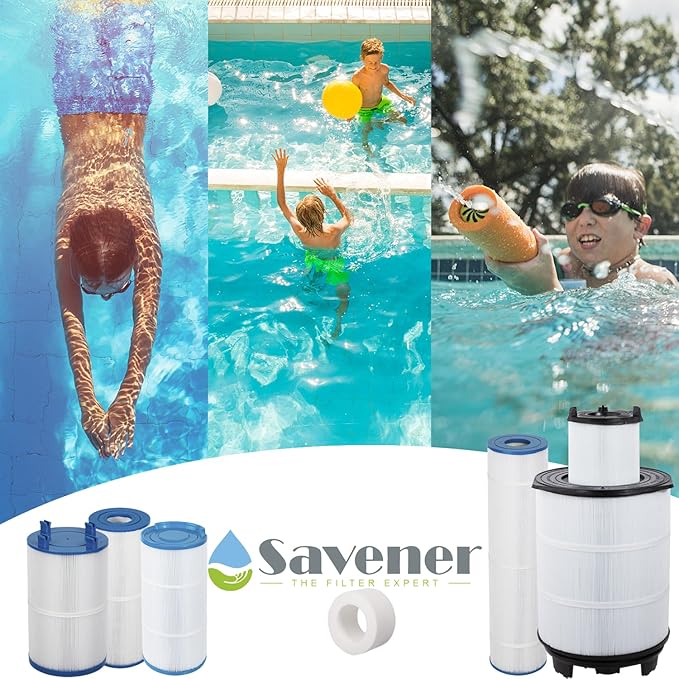 Savener® S8M150 System 3 Inner and Outer Cartridge, Replacement for Sta-Rite System 3 S8M150, 170147, 25022-0203s-25021-0202s, SR450 Swimming Pool Filter Cartridge, 450 Sq. Ft