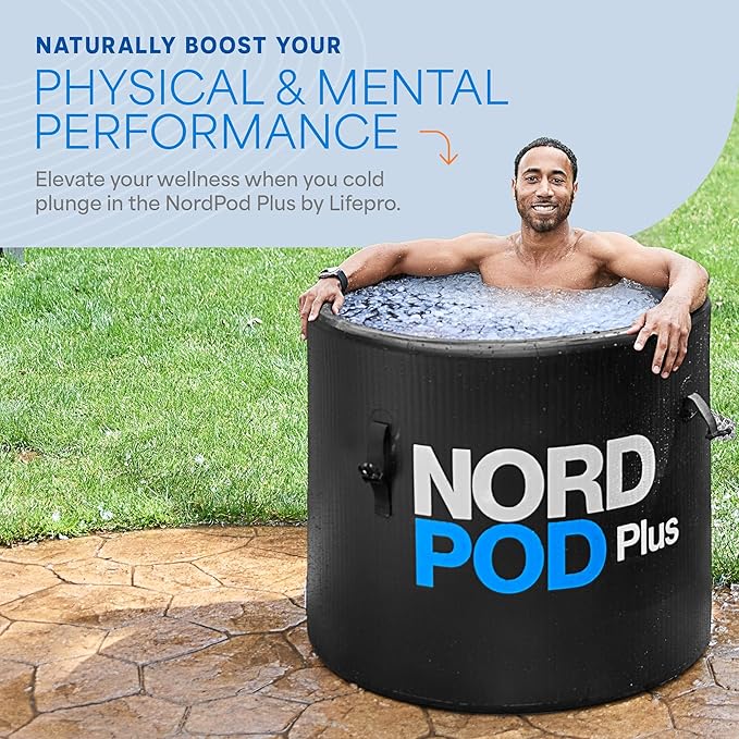 Lifepro NordPod Plus Portable Ice Bath Tub – Cold Plunge Recovery Tub for Athletes, Outdoor/Indoor Use – XL 80-Gallon Capacity with All-Weather Lid – Foldable Ice Pod for Cold Water Therapy