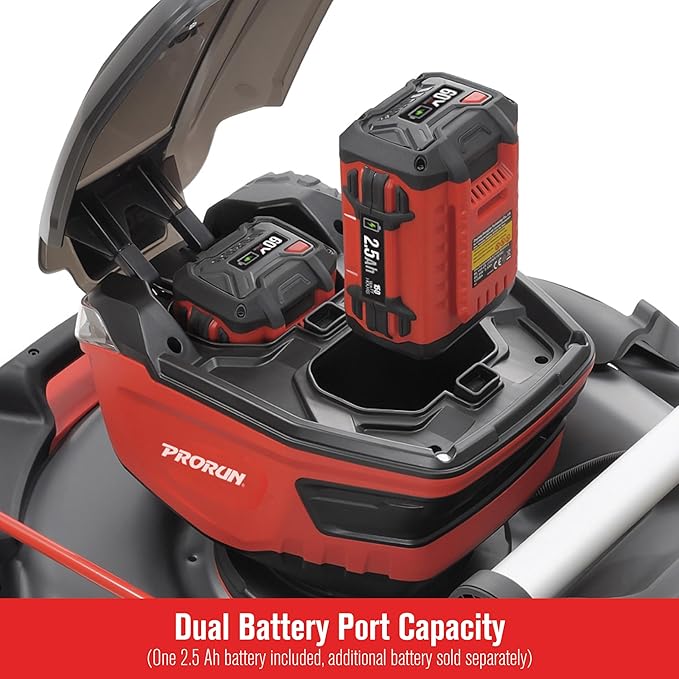 PRORUN 60V 21-in. Steel Deck Cordless Push Lawn Mower with 2.5 Ah Battery and Charger