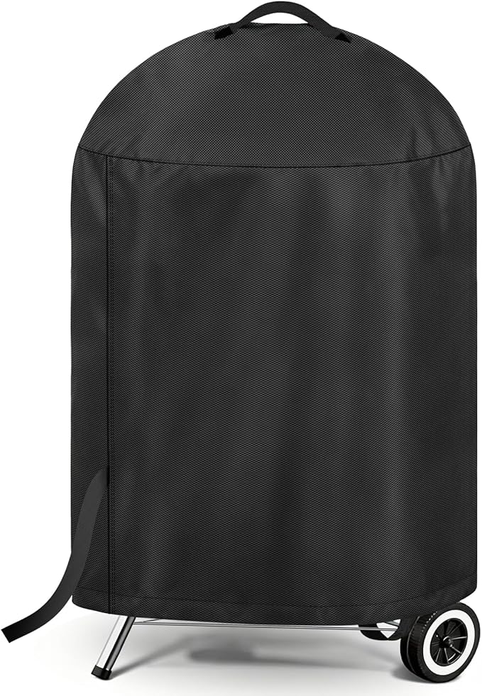 LBTING Grill Cover, 26-inch Heavy Duty 300D Oxford Waterproof Windproof UV Resistant BBQ Gas Grill Cover for Outdoor Barbecue Fit Most Brands Weber, Brinkmann, Char Broil, Holland
