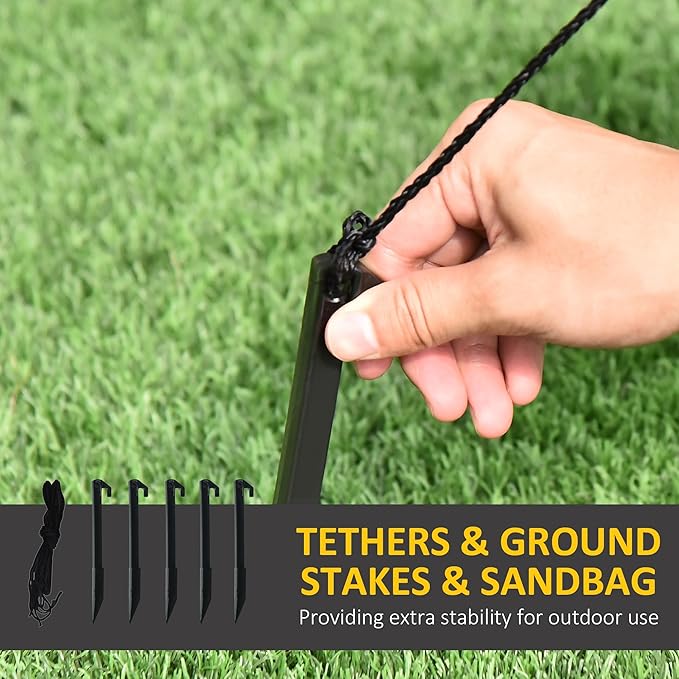 7ft Inflatable Halloween Decoration Reaper Ghost Pumpkin, Waterproof Outdoor Decorations, Blow Up LED Yard Decor for Garden, Lawn, Party, Holiday