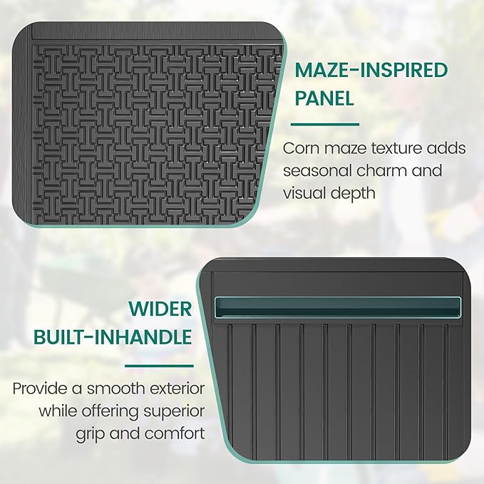 90 Gallon Outdoor Deck Box, Waterproof Outdoor Deck Box, Durable Resin Bin for Patio Cushions, Garden Tools and Pool Accessories, Lockable with UV Protection, Dark Gray, Patio Furniture