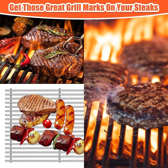 7524 7528 Cooking Grates 7622 Heat Deflectors 7620 Flavorizer Bars with Burner Tube Set for Weber Genesis Grill Replacement Parts E-310 E-320 E-330 S-310 S320 S-330 EP-310 EP-320