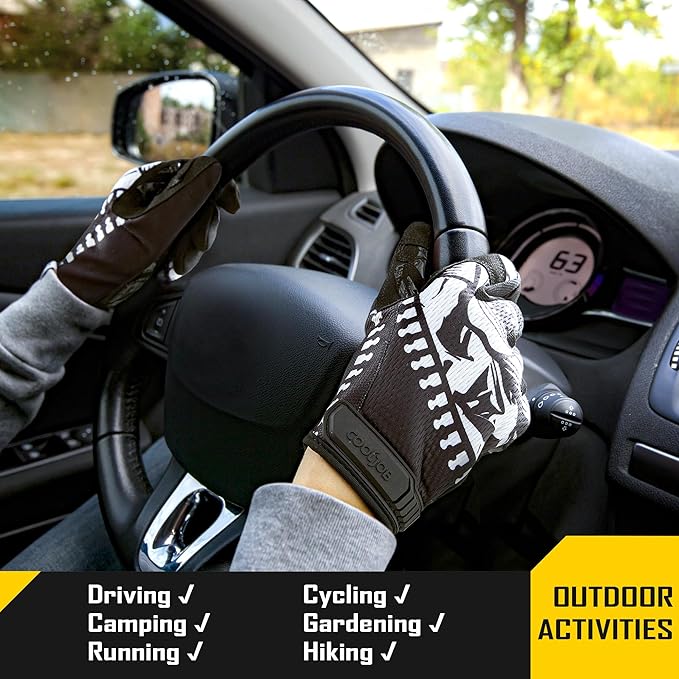 COOLJOB Touchscreen Utility Mechanic Safety Work Gloves For Men with Grip, Breathable, Ultra-Soft, Lightweight，S-XL