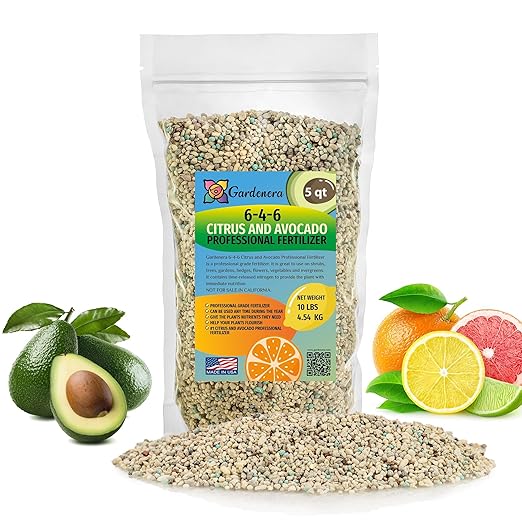 6-4-6 Citrus and Avocado Fertilizer - Achieve Thriving Trees and Juicy Fruits with Balanced Nutrition - 5 QUARTS