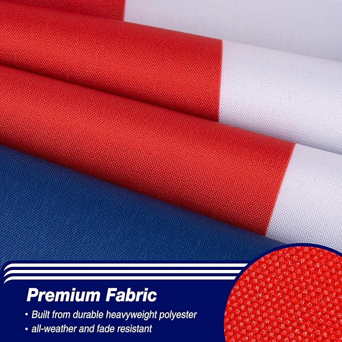 Norway Norwegian Flag 3x5 ft Outdoor, Double Sided 3 Ply Heavy Duty National Flag for NO, 100% Quality Polyester Norwegian Banner with Brass Grommets 4 Rows Stitches