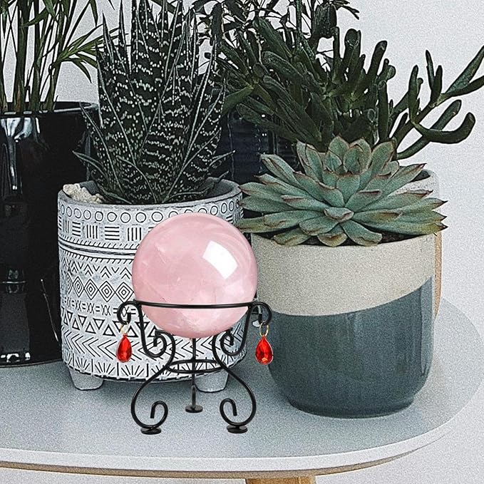 ABOOFAN Metal Gazing Ball Stand Garden Sphere Holder Decorative Base for Outdoor Yard Crystal Globe Display with Portable Lightweight Design