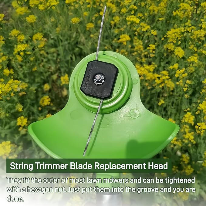30Pcs String Trimmer Head,Universal Fit Fit String Trimmer Blade Replacement Head,Steel Wire Line Trimmer Spool Wire,Weed Wackers Attachment for Cordless Grass Trimmer Weed