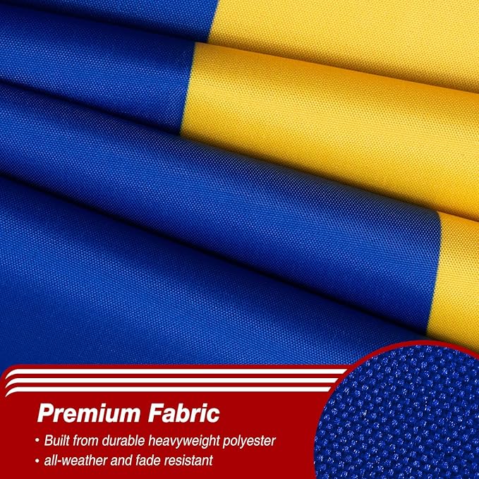 Colombia Colombian Flag 3x5 ft Outdoor, Double Sided 3 Ply Heavy Duty Colombia National Country Flag, 100% Quality Polyester Colombian Banner with Brass Grommets 4 Rows Stitches