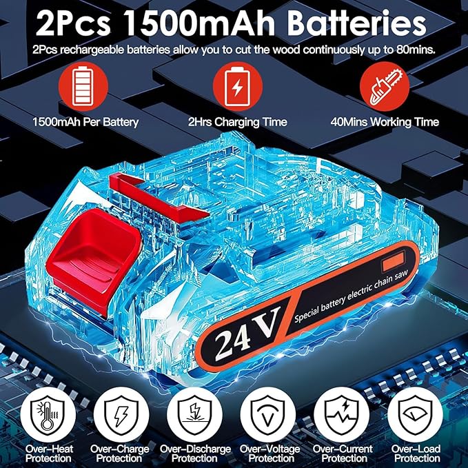 2-in-1 Cordless Pole Saw & Mini Chainsaw, Battery Powered 5.1lb Lightweight Multi-Angle & 13FT MAX Reach 6 Inch Electric Pole Saw for Tree Trimming & Branch Cutting